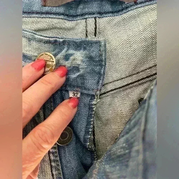 Chevignon Label Mens Blue Jeans CH 57 Patchwork Pockets Light Wash 36x32 street - Picture 5 of 9